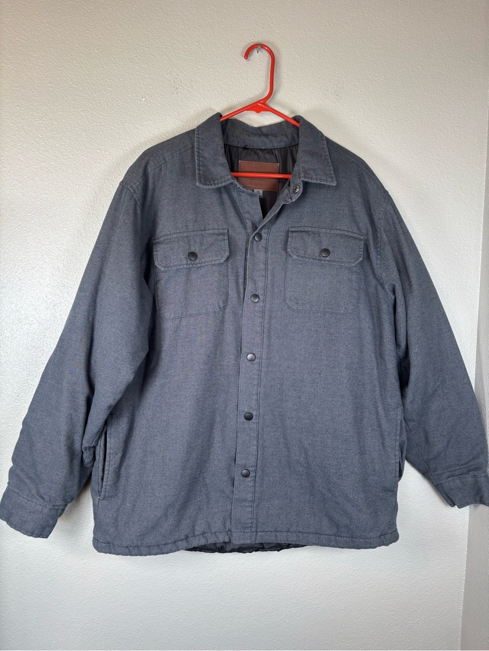 Rugged Elements Insulated Shirt Jacket Mens XL Chore Coat Grey Shacket Button Up